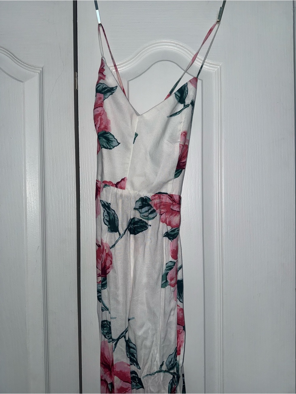 Floral White & Pink Spaghetti-Strap Sundress